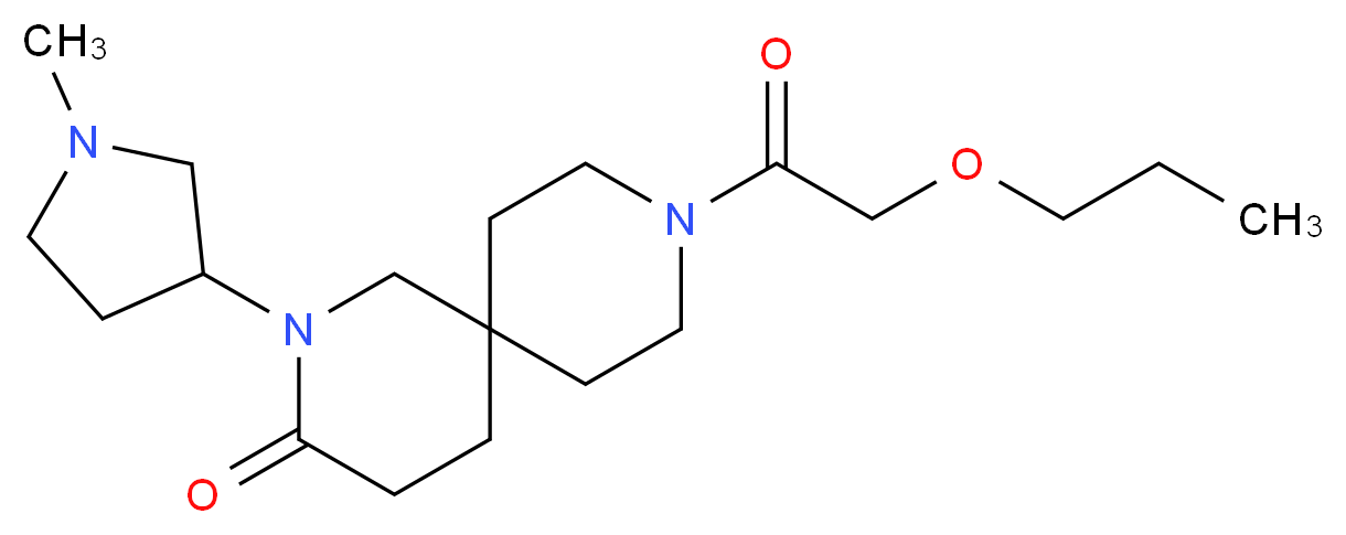 2-(1-methyl-3-pyrrolidinyl)-9-(propoxyacetyl)-2,9-diazaspiro[5.5]undecan-3-one_Molecular_structure_CAS_)