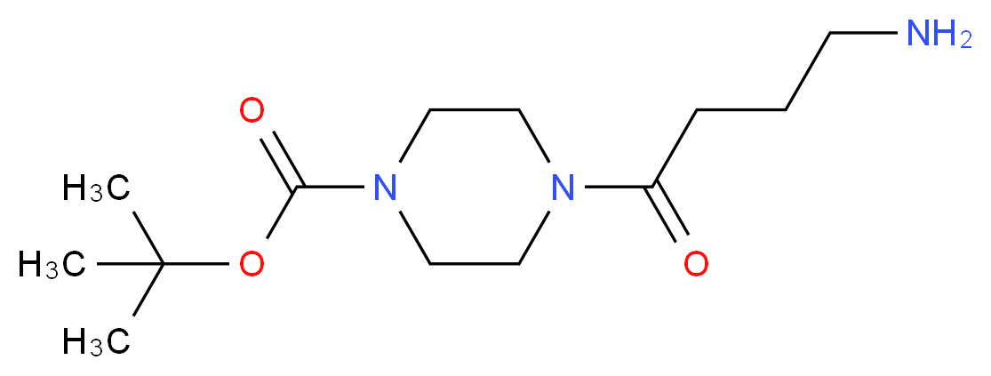 tert-butyl 4-(4-aminobutanoyl)piperazine-1-carboxylate_Molecular_structure_CAS_)