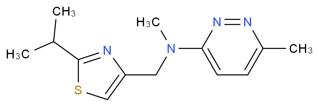 N-[(2-isopropyl-1,3-thiazol-4-yl)methyl]-N,6-dimethyl-3-pyridazinamine_Molecular_structure_CAS_)