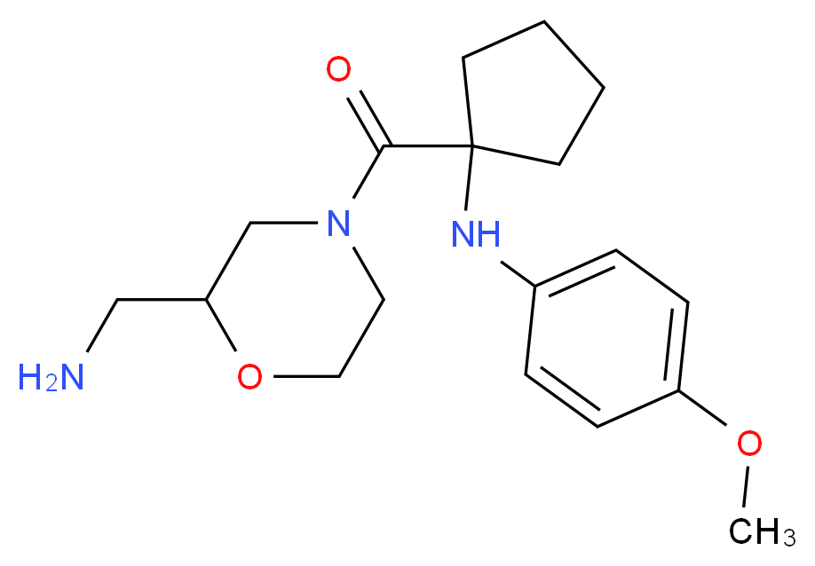 (1-{[2-(aminomethyl)morpholin-4-yl]carbonyl}cyclopentyl)(4-methoxyphenyl)amine_Molecular_structure_CAS_)