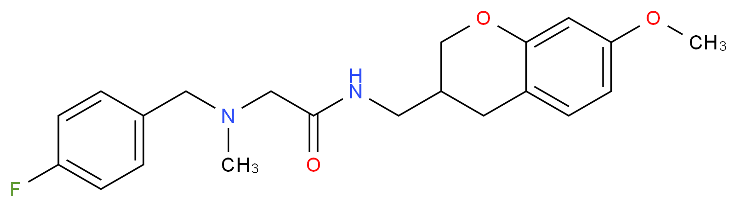 N~2~-(4-fluorobenzyl)-N~1~-[(7-methoxy-3,4-dihydro-2H-chromen-3-yl)methyl]-N~2~-methylglycinamide_Molecular_structure_CAS_)