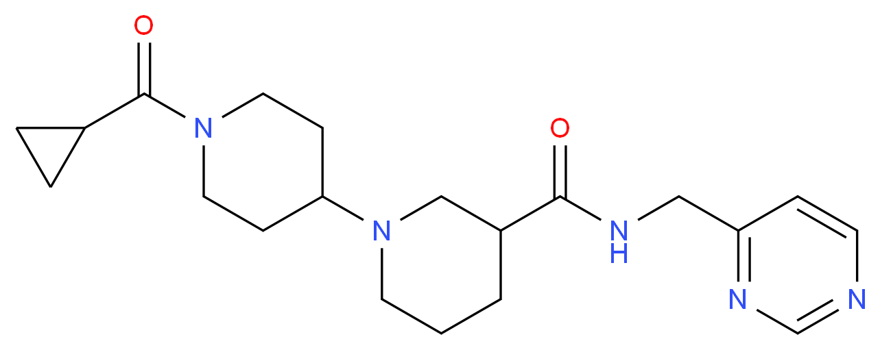 1'-(cyclopropylcarbonyl)-N-(pyrimidin-4-ylmethyl)-1,4'-bipiperidine-3-carboxamide_Molecular_structure_CAS_)