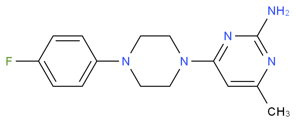 2-Amino-4-[4-(4-fluorophenyl)piperazin-1-yl]-6-methylpyrimidine_Molecular_structure_CAS_)
