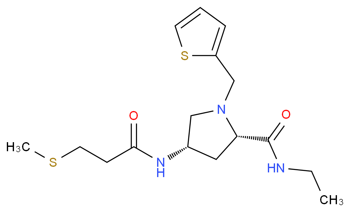 (4S)-N-ethyl-4-{[3-(methylthio)propanoyl]amino}-1-(2-thienylmethyl)-L-prolinamide_Molecular_structure_CAS_)