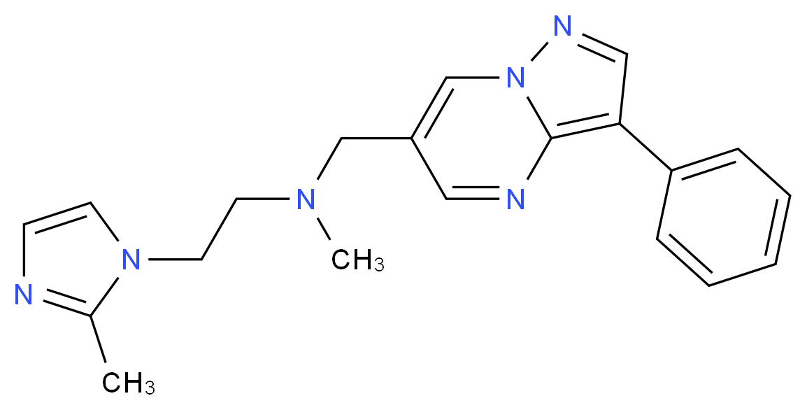 N-methyl-2-(2-methyl-1H-imidazol-1-yl)-N-[(3-phenylpyrazolo[1,5-a]pyrimidin-6-yl)methyl]ethanamine_Molecular_structure_CAS_)