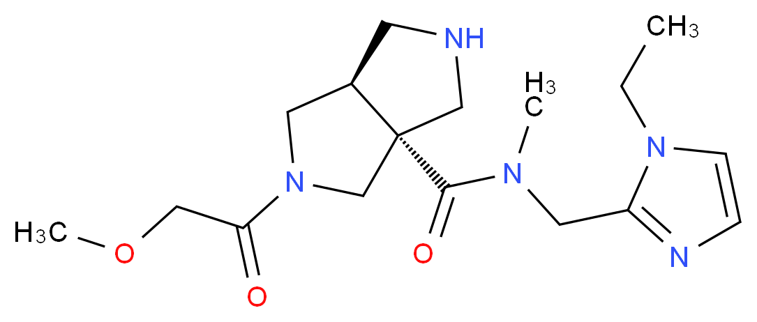 (3aR*,6aR*)-N-[(1-ethyl-1H-imidazol-2-yl)methyl]-2-(methoxyacetyl)-N-methylhexahydropyrrolo[3,4-c]pyrrole-3a(1H)-carboxamide_Molecular_structure_CAS_)