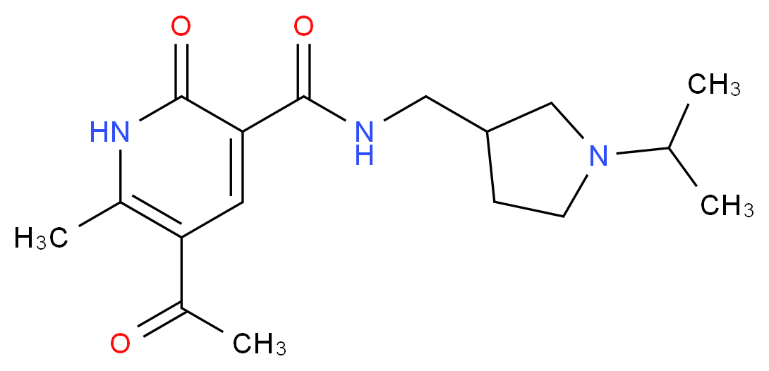 5-acetyl-N-[(1-isopropylpyrrolidin-3-yl)methyl]-6-methyl-2-oxo-1,2-dihydropyridine-3-carboxamide_Molecular_structure_CAS_)