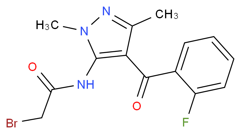 2-Bromo-N-[4-(2-fluorobenzoyl)-1,3-dimethyl-1H-pyrazol-5-yl]-acetamide_Molecular_structure_CAS_63960-69-0)