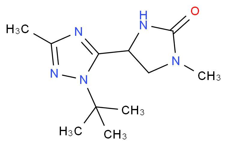 4-(1-tert-butyl-3-methyl-1H-1,2,4-triazol-5-yl)-1-methylimidazolidin-2-one_Molecular_structure_CAS_)