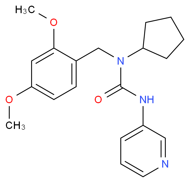 N-cyclopentyl-N-(2,4-dimethoxybenzyl)-N'-pyridin-3-ylurea_Molecular_structure_CAS_)