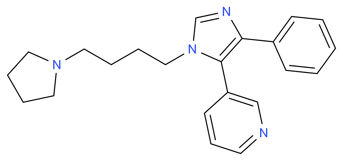 3-[4-phenyl-1-(4-pyrrolidin-1-ylbutyl)-1H-imidazol-5-yl]pyridine_Molecular_structure_CAS_)