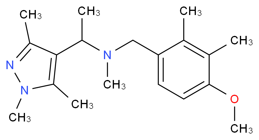 (4-methoxy-2,3-dimethylbenzyl)methyl[1-(1,3,5-trimethyl-1H-pyrazol-4-yl)ethyl]amine_Molecular_structure_CAS_)