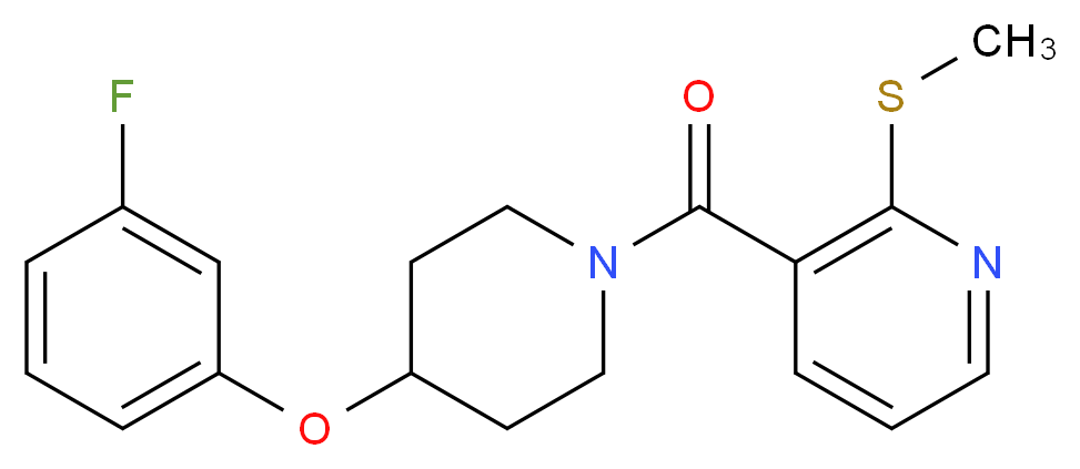 3-{[4-(3-fluorophenoxy)-1-piperidinyl]carbonyl}-2-(methylthio)pyridine_Molecular_structure_CAS_)