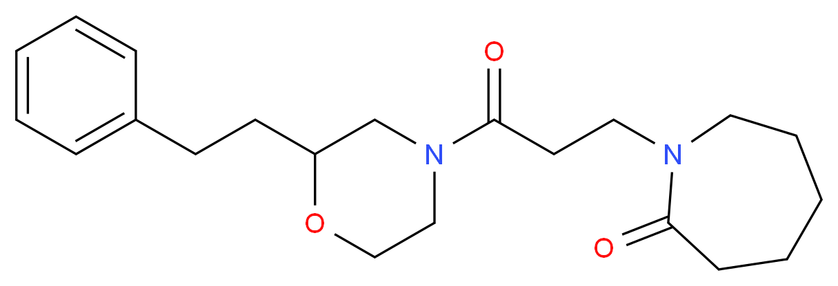 1-{3-oxo-3-[2-(2-phenylethyl)-4-morpholinyl]propyl}-2-azepanone_Molecular_structure_CAS_)