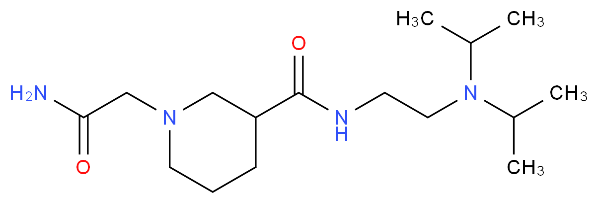 1-(2-amino-2-oxoethyl)-N-[2-(diisopropylamino)ethyl]piperidine-3-carboxamide_Molecular_structure_CAS_)