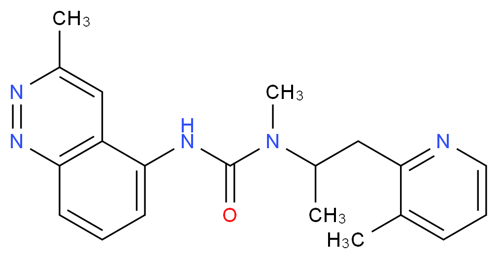 N-methyl-N'-(3-methylcinnolin-5-yl)-N-[1-methyl-2-(3-methylpyridin-2-yl)ethyl]urea_Molecular_structure_CAS_)