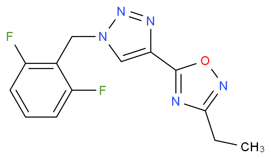 5-[1-(2,6-difluorobenzyl)-1H-1,2,3-triazol-4-yl]-3-ethyl-1,2,4-oxadiazole_Molecular_structure_CAS_)