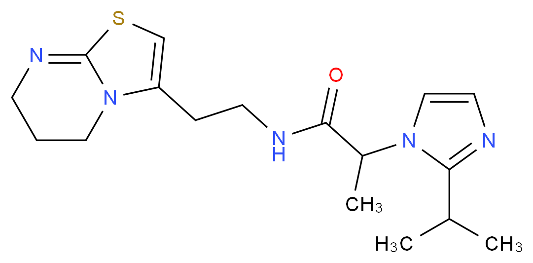 N-[2-(6,7-dihydro-5H-[1,3]thiazolo[3,2-a]pyrimidin-3-yl)ethyl]-2-(2-isopropyl-1H-imidazol-1-yl)propanamide_Molecular_structure_CAS_)