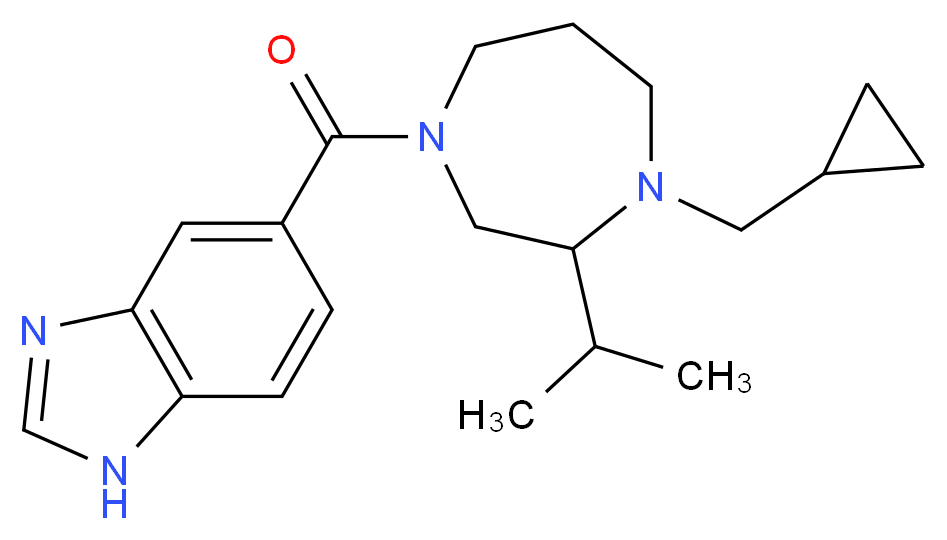 5-{[4-(cyclopropylmethyl)-3-isopropyl-1,4-diazepan-1-yl]carbonyl}-1H-benzimidazole_Molecular_structure_CAS_)