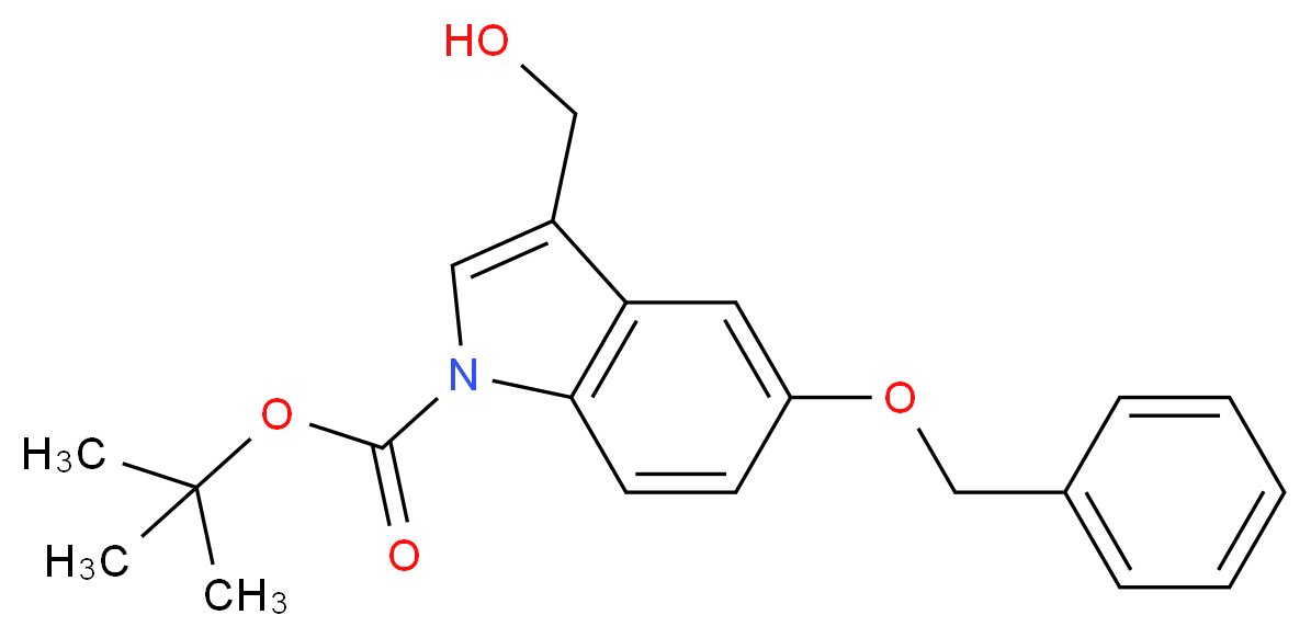 5-Benzyloxy-3-(hydroxymethyl)indole, N-BOC protected 98%_Molecular_structure_CAS_)