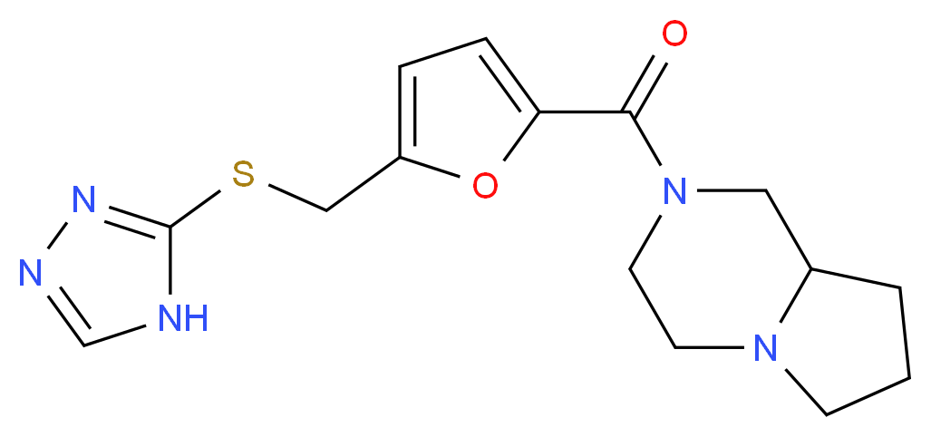 2-{5-[(4H-1,2,4-triazol-3-ylthio)methyl]-2-furoyl}octahydropyrrolo[1,2-a]pyrazine_Molecular_structure_CAS_)