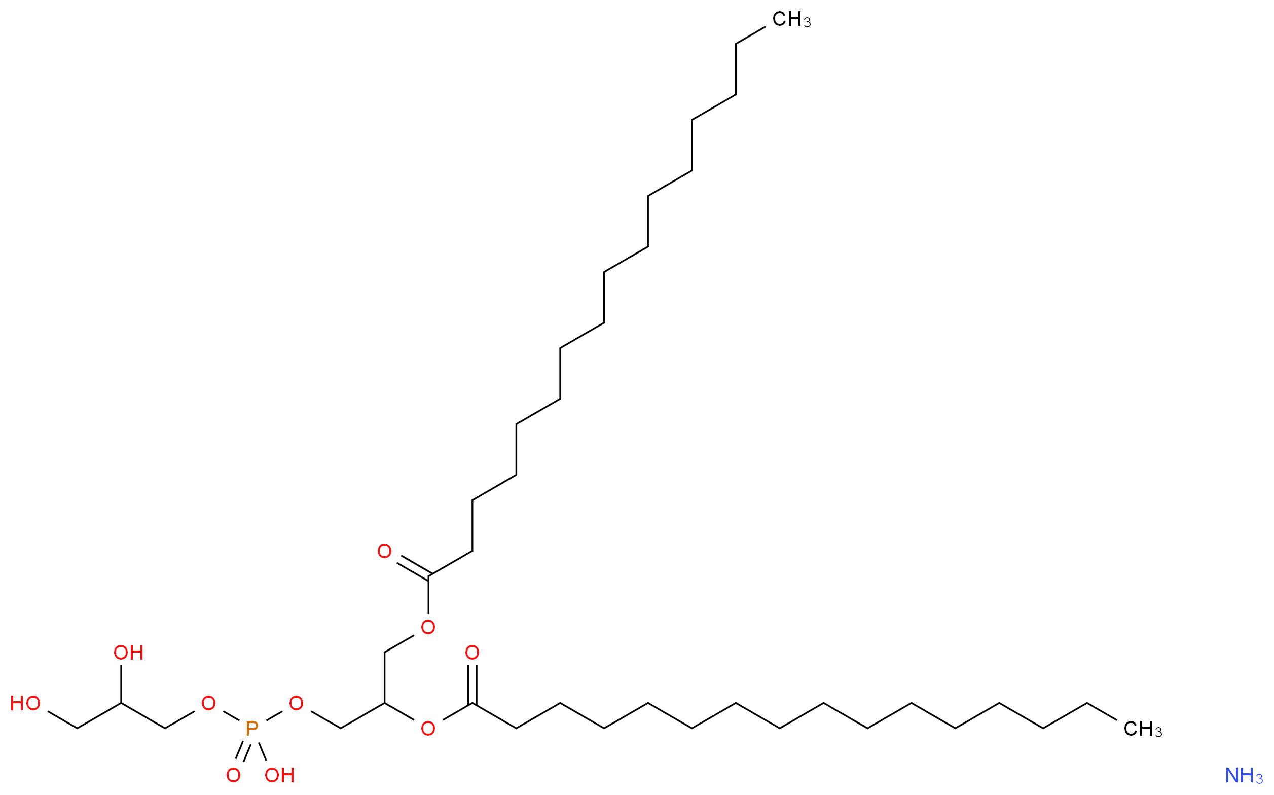1,2-Dihexadecanoyl-rac-glycero-3-phospho-rac-(1-glycerol) ammonium salt_Molecular_structure_CAS_73548-70-6)