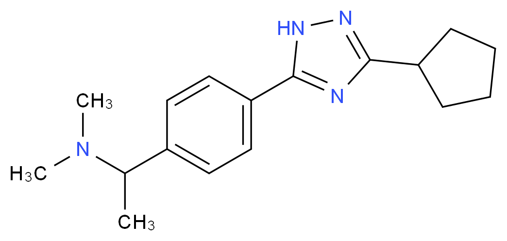 1-[4-(3-cyclopentyl-1H-1,2,4-triazol-5-yl)phenyl]-N,N-dimethylethanamine_Molecular_structure_CAS_)