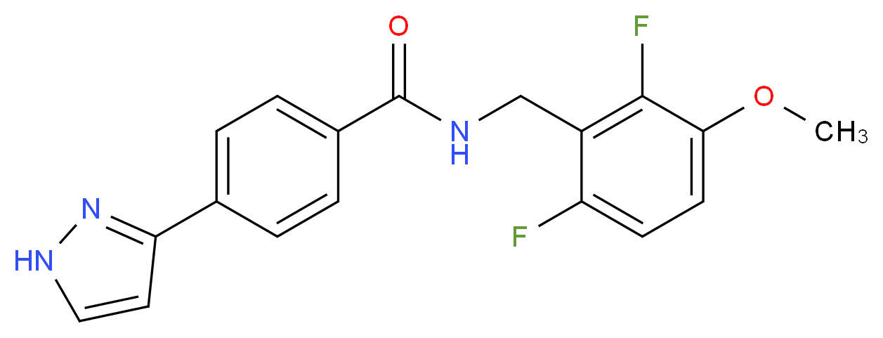 N-(2,6-difluoro-3-methoxybenzyl)-4-(1H-pyrazol-3-yl)benzamide_Molecular_structure_CAS_)