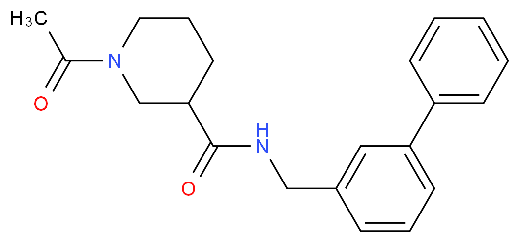 1-acetyl-N-(3-biphenylylmethyl)-3-piperidinecarboxamide_Molecular_structure_CAS_)