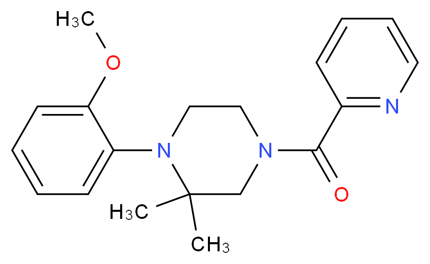1-(2-methoxyphenyl)-2,2-dimethyl-4-(2-pyridinylcarbonyl)piperazine_Molecular_structure_CAS_)