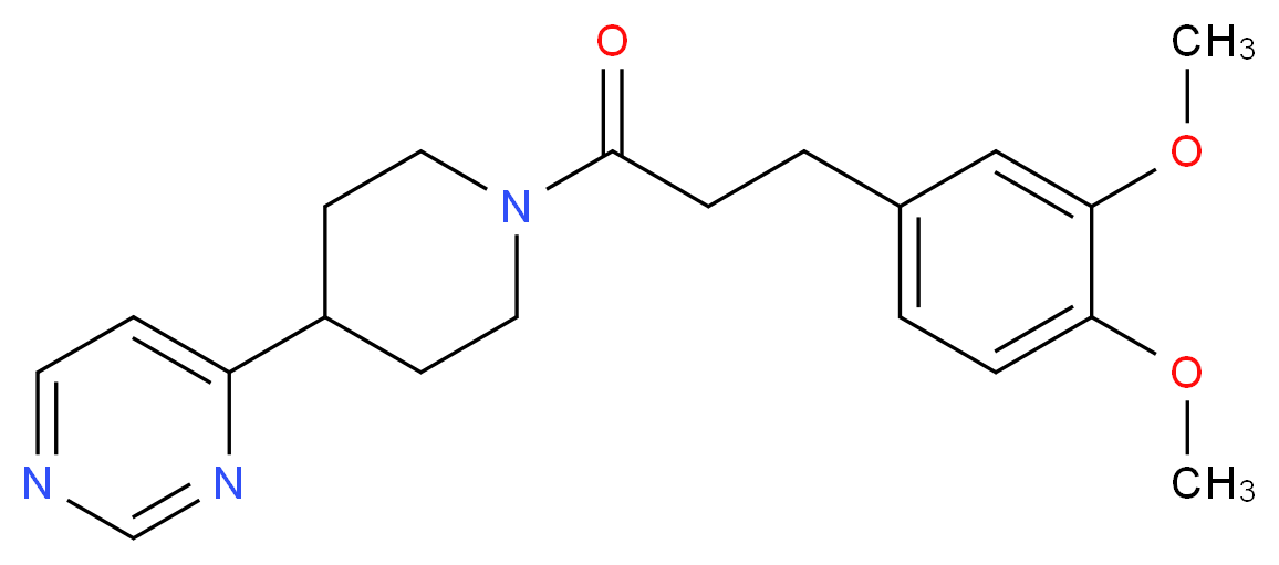 4-{1-[3-(3,4-dimethoxyphenyl)propanoyl]piperidin-4-yl}pyrimidine_Molecular_structure_CAS_)