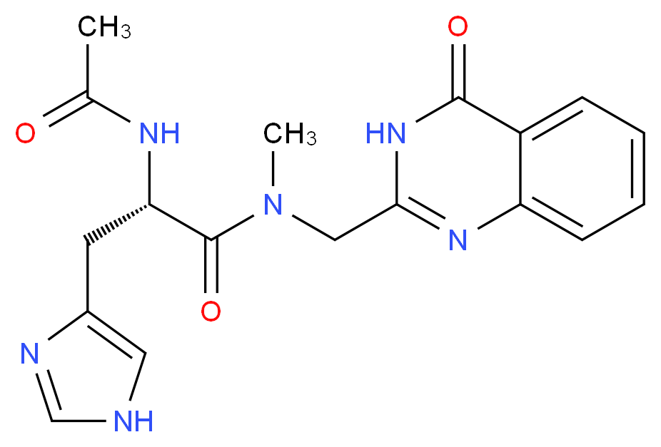 N-acetyl-N-methyl-N-[(4-oxo-3,4-dihydro-2-quinazolinyl)methyl]-L-histidinamide_Molecular_structure_CAS_)