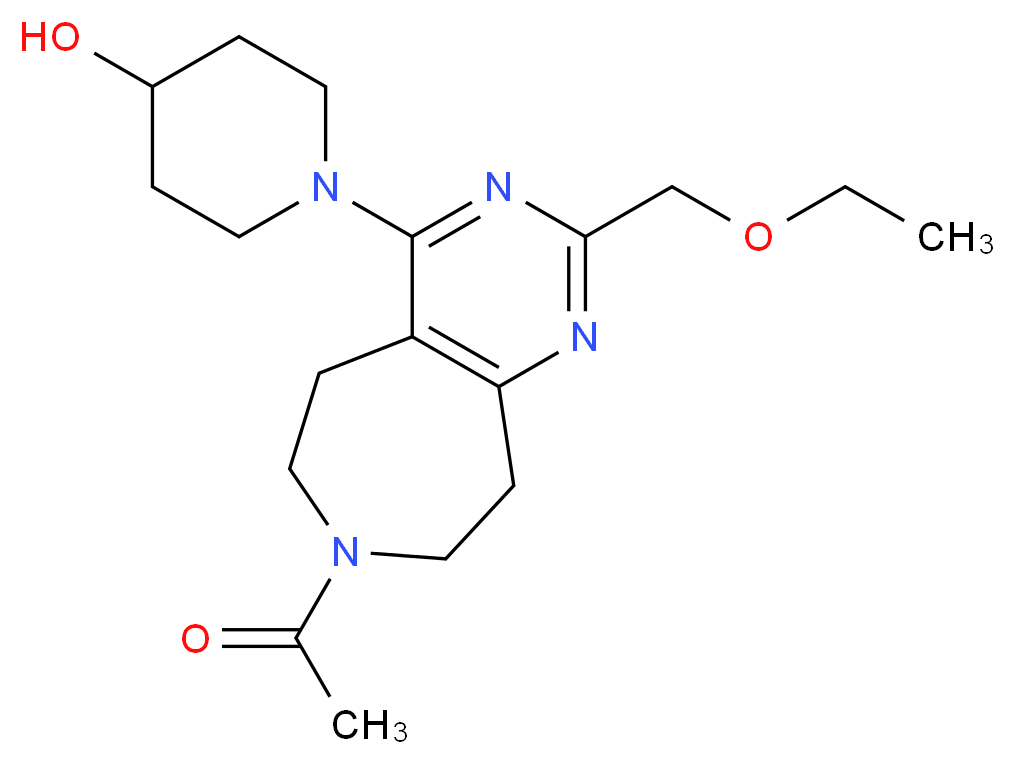 1-[7-acetyl-2-(ethoxymethyl)-6,7,8,9-tetrahydro-5H-pyrimido[4,5-d]azepin-4-yl]piperidin-4-ol_Molecular_structure_CAS_)
