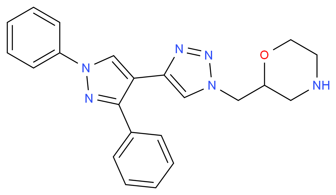 2-{[4-(1,3-diphenyl-1H-pyrazol-4-yl)-1H-1,2,3-triazol-1-yl]methyl}morpholine_Molecular_structure_CAS_)