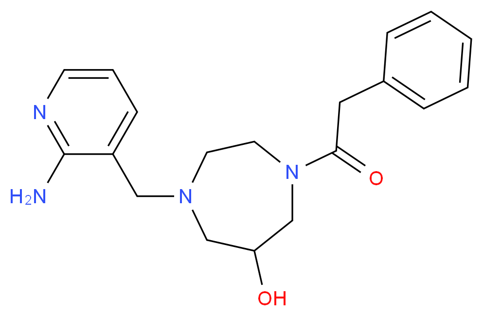 1-[(2-aminopyridin-3-yl)methyl]-4-(phenylacetyl)-1,4-diazepan-6-ol_Molecular_structure_CAS_)