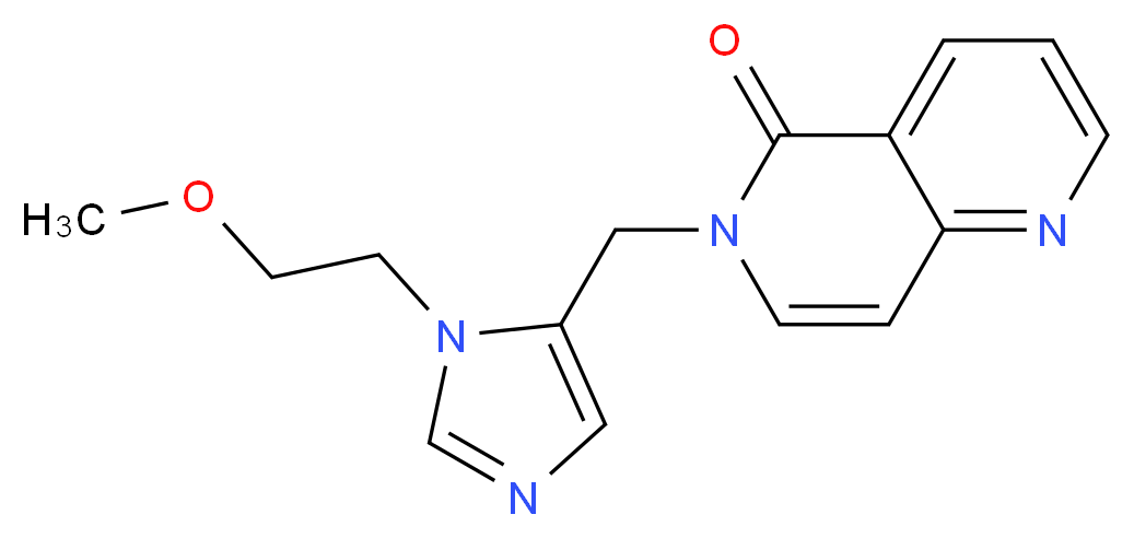 6-{[1-(2-methoxyethyl)-1H-imidazol-5-yl]methyl}-1,6-naphthyridin-5(6H)-one_Molecular_structure_CAS_)
