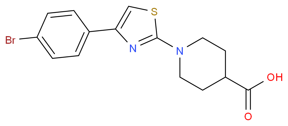 1-(4-(4-Bromophenyl)thiazol-2-yl)piperidine-4-carboxylic acid_Molecular_structure_CAS_296899-02-0)