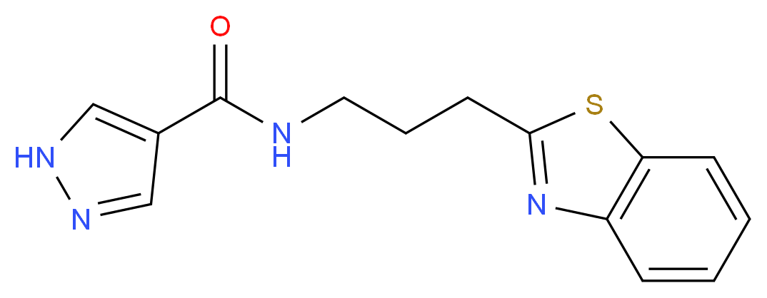 N-[3-(1,3-benzothiazol-2-yl)propyl]-1H-pyrazole-4-carboxamide_Molecular_structure_CAS_)