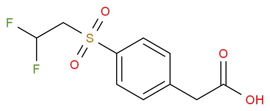 2-{4-[(2,2-difluoroethane)sulfonyl]phenyl}acetic acid_Molecular_structure_CAS_)