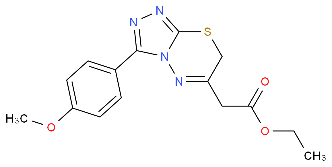 [3-(4-Methoxy-phenyl)-7H-[1,2,4]triazolo[3,4-b][1,3,4]thiadiazin-6-yl]-acetic acid ethyl ester_Molecular_structure_CAS_)