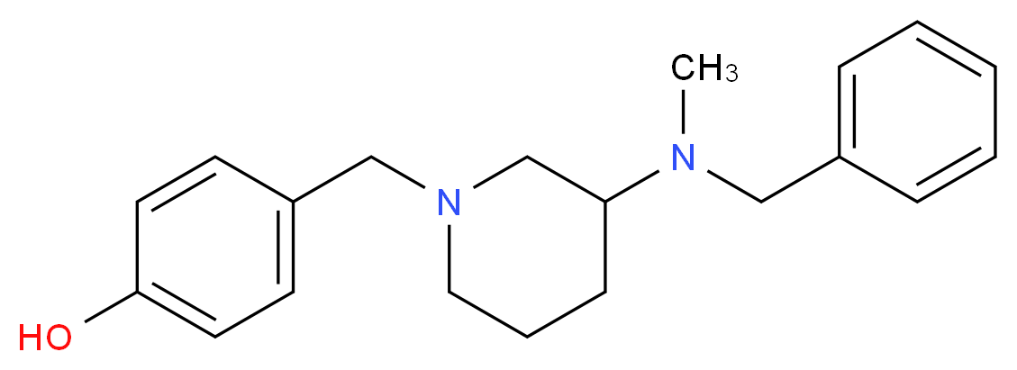 4-({3-[benzyl(methyl)amino]-1-piperidinyl}methyl)phenol_Molecular_structure_CAS_)