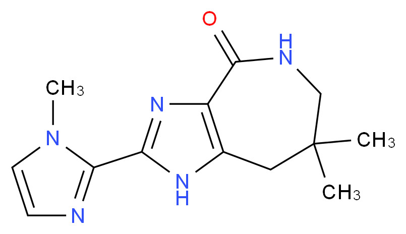7,7-dimethyl-2-(1-methyl-1H-imidazol-2-yl)-5,6,7,8-tetrahydroimidazo[4,5-c]azepin-4(1H)-one_Molecular_structure_CAS_)