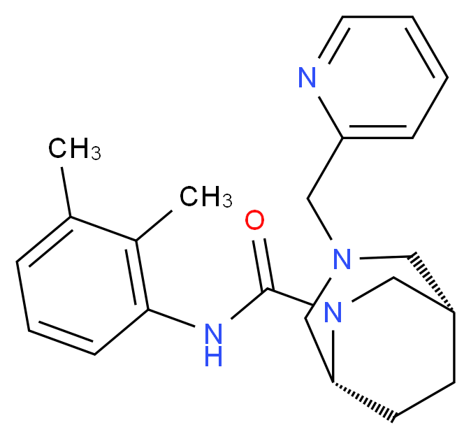 (1S*,5R*)-N-(2,3-dimethylphenyl)-3-(pyridin-2-ylmethyl)-3,6-diazabicyclo[3.2.2]nonane-6-carboxamide_Molecular_structure_CAS_)