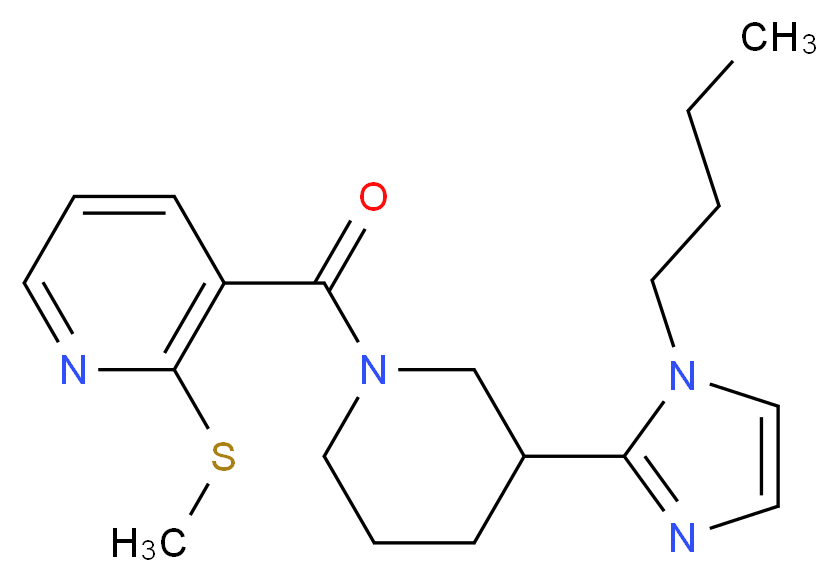 3-{[3-(1-butyl-1H-imidazol-2-yl)piperidin-1-yl]carbonyl}-2-(methylthio)pyridine_Molecular_structure_CAS_)