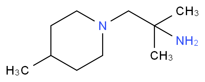 2-methyl-1-(4-methylpiperidino)-2-propanamine_Molecular_structure_CAS_690632-11-2)