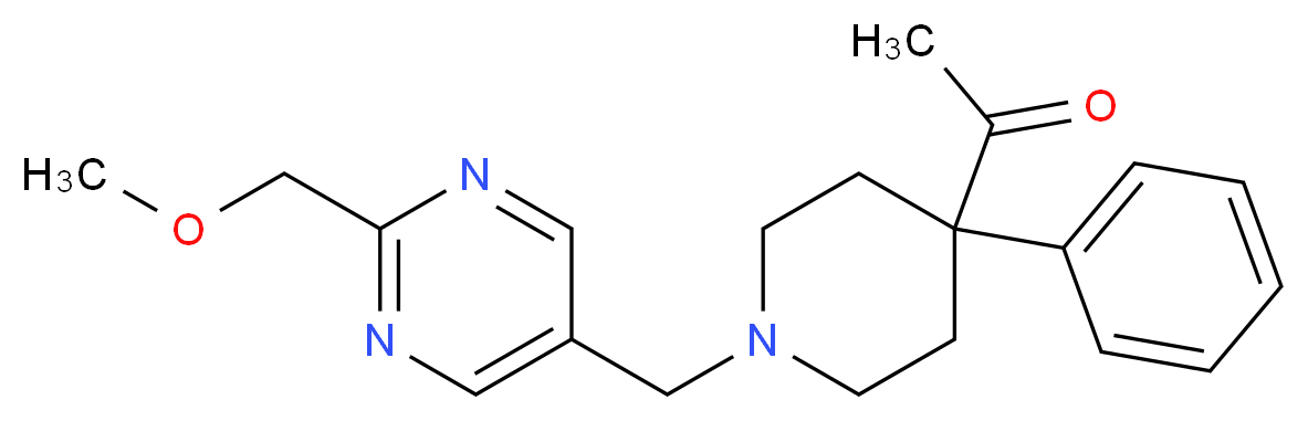 1-(1-{[2-(methoxymethyl)-5-pyrimidinyl]methyl}-4-phenyl-4-piperidinyl)ethanone_Molecular_structure_CAS_)