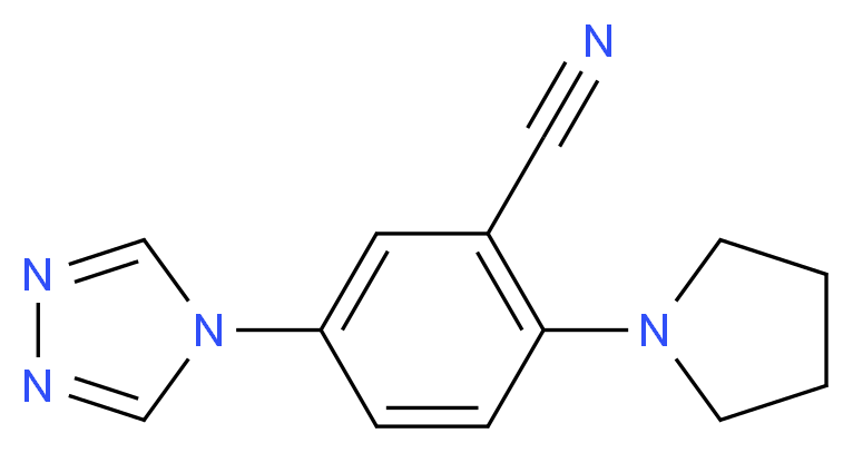 2-pyrrolidin-1-yl-5-(4H-1,2,4-triazol-4-yl)benzonitrile_Molecular_structure_CAS_)