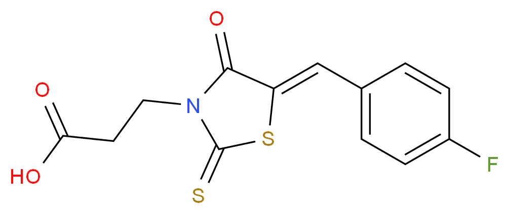 3-[5-(4-Fluoro-benzylidene)-4-oxo-2-thioxo-thiazolidin-3-yl]-propionic acid_Molecular_structure_CAS_)