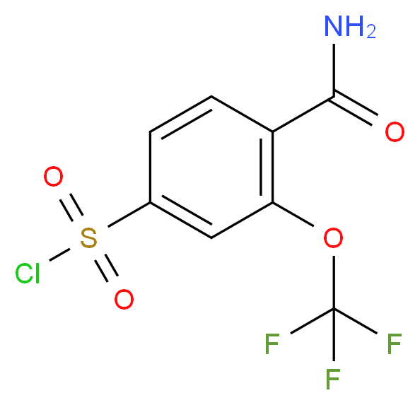 4-carbamoyl-3-(trifluoromethoxy)benzene-1-sulfonyl chloride_Molecular_structure_CAS_)