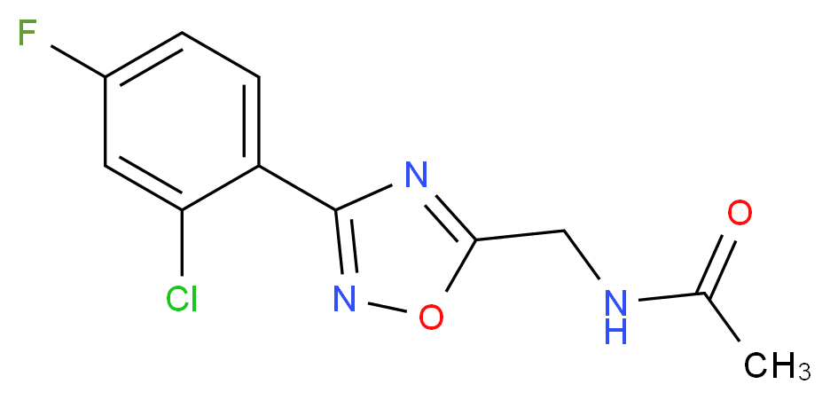 N-{[3-(2-chloro-4-fluorophenyl)-1,2,4-oxadiazol-5-yl]methyl}acetamide_Molecular_structure_CAS_)